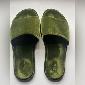 THE ROW Canal Velvet Flat Slippers